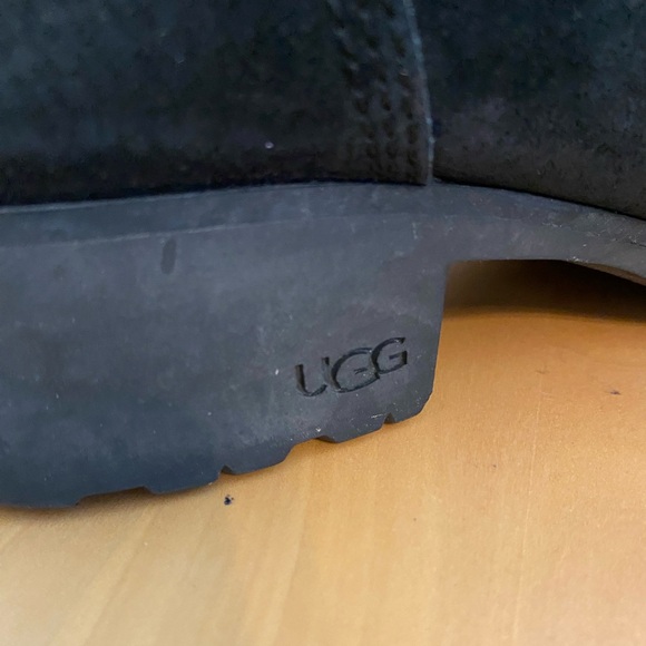 UGGS Side Zipper Suede Boots, Shearling Lining, N 1912, Black, Women's Size 10 - Picture 3 of 15